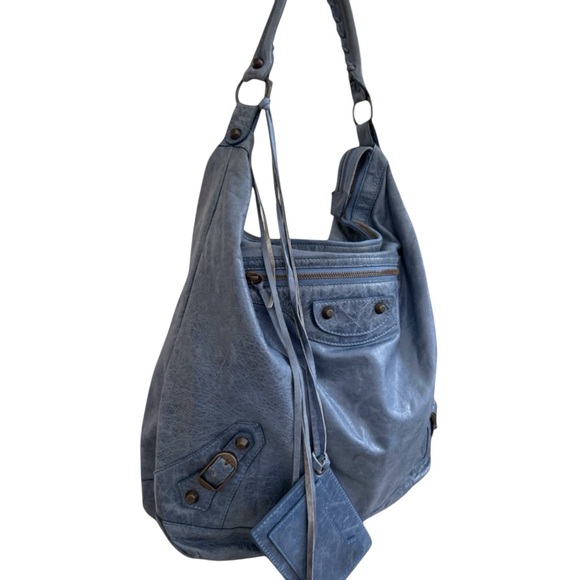 Marine Balenciaga city day hobo bag - Picture 4 of 10